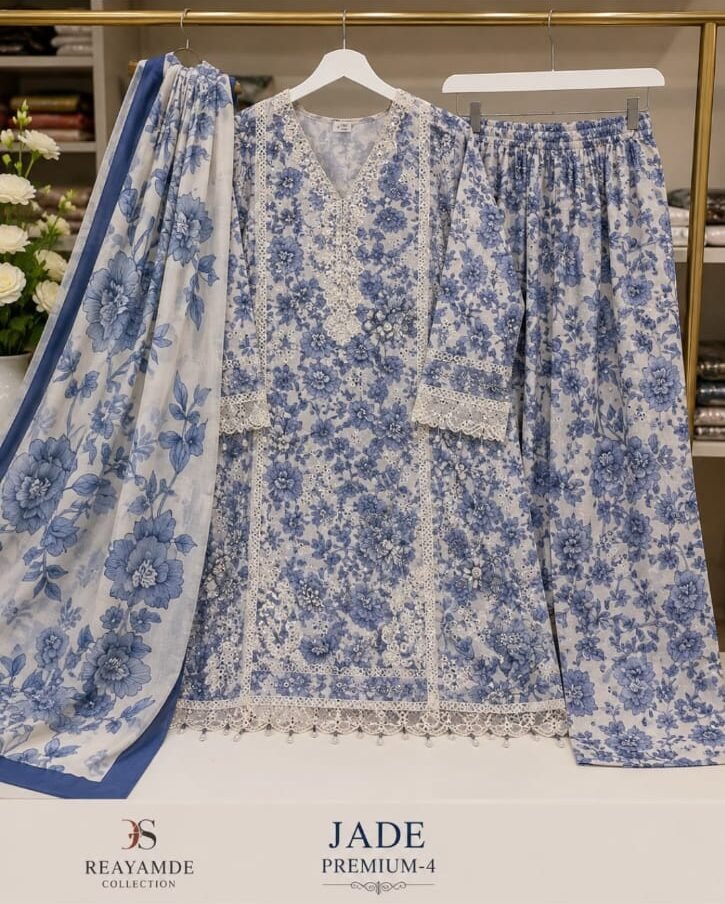 Blue Floral Suit 1800/-