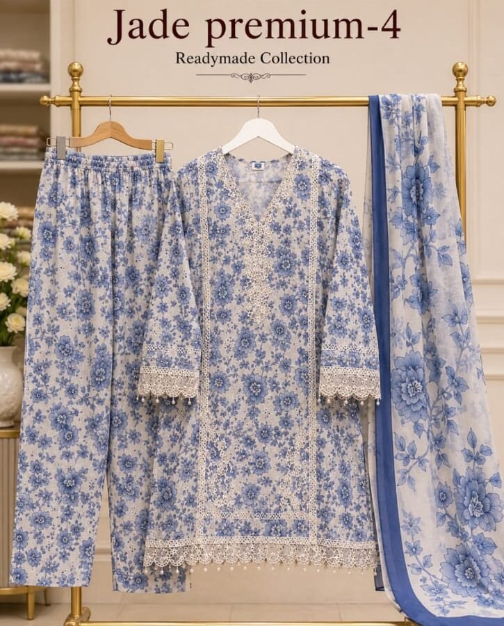 Blue Floral Suit 1800/-